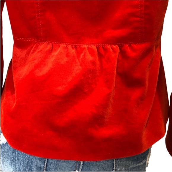 Talbots Orange Velvet Blazer - Picture 6 of 7